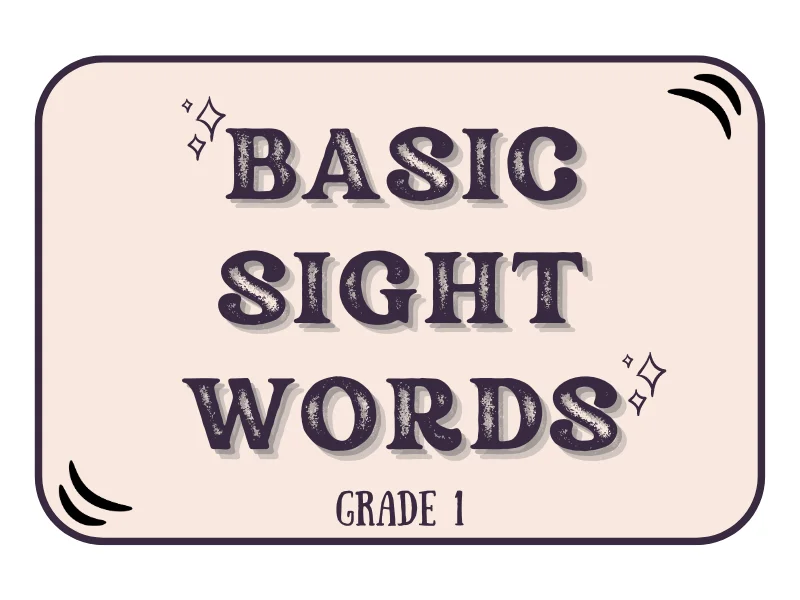 Functional Sight Words for Special Education